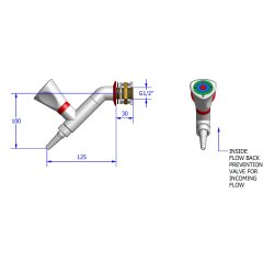 45 gr. ventil, kle vand retur (WPR)