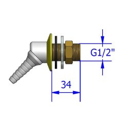 Udlbstud 45 gr. brandgas 