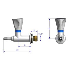 Nedhngt - lige trykluft, CA