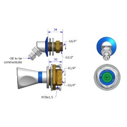 Stinkskab st, sargventil og udlbstud