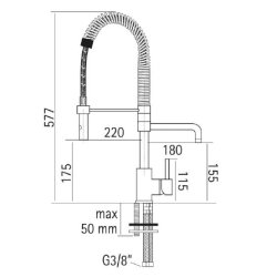 Mixer med udlbstud og bruser