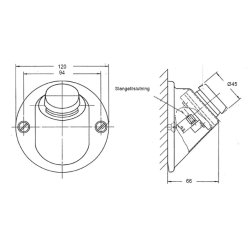 Pneumatisk fod pedal i metal.