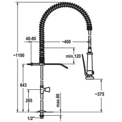En hane, koldt eller varmt vand