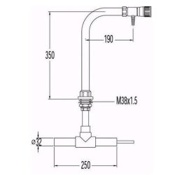 Recirkulerende renvands armatur  bordmonteret 