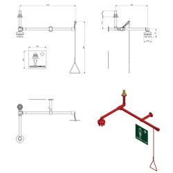 Ndbruser. Til montage p vg. Tilslutning fra loft