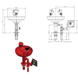 Bord monteret jenskyl med skl.