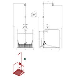 Gulv ndbruser og jenskyl med platform