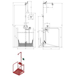 Gulv ndbruser og jenskyl med platform