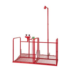 Gulv ndbruser og jenskyl med platform, side by side