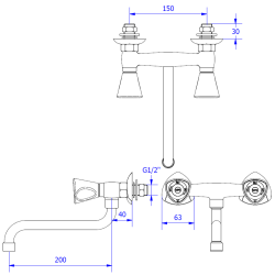 2-greb v�gmixer - , 150 mm