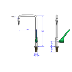 Standhane - albueklle WPC 180 mm