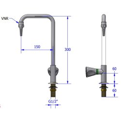 Standhane - WPC, fast udlbstud, venstre