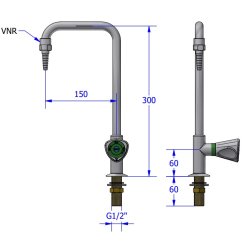 Standhane - WPC, fast udlbstud, hjre