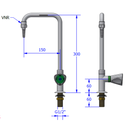 Standhane - WPC, svingbar udlbstud