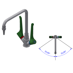 2-greb mixer - albuekller - svingbegrnsning - slangestuds- WPC/WPH