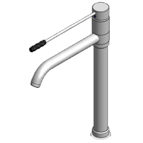 1-grebs mixer med albueklle, fremspring 230 mm