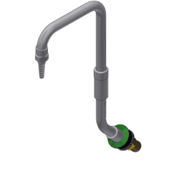 Svanehals 45 gr. fremspring 150 mm, svingbar.