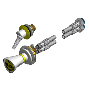 Sarg ventil med slanger, brandgas (G)