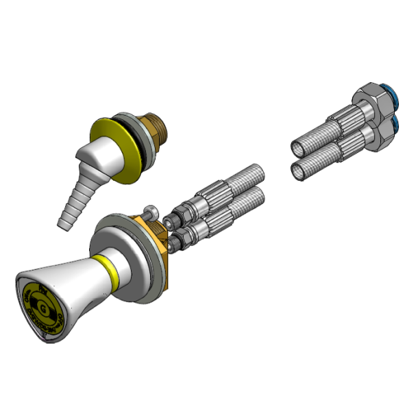 Sarg ventil med slanger, brandgas (G)