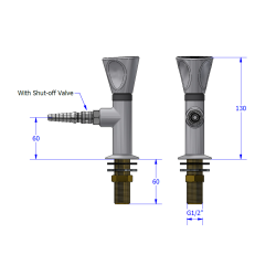 Bord - 90 gr. V, vakuum med lynkobling