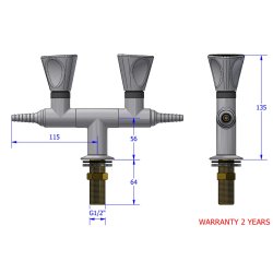 Bord - dobbelt 180 gr. V, vakuum