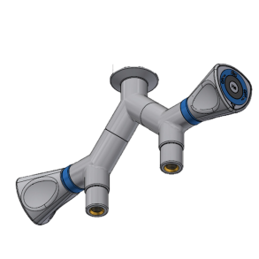 Nedhngt dobbelt udtag nleventil 5.0 1/4