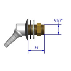 Udl�bstud 45 gr.,  vakuum, V
