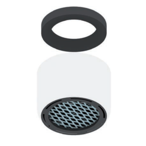 Perlator/luftblander M22 x 1mm. RAL 7035 inklusiv pakning.