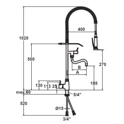 Et- grebs Bord bruser med udlbstud, 270 mm