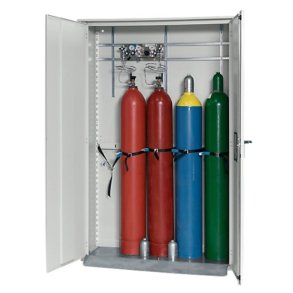 Flaskeskab  Opbevaring af 5 trykflasker, udendrs