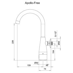 Berringsfri armatur, tempereret vand,  model Apollo Medical T