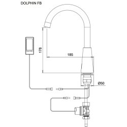 Berringsfri armatur, forblandet eller koldt vand, model Dolphin  F