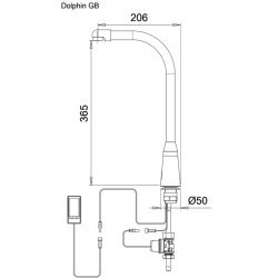 Berringsfri armatur, forblandet eller koldt vand, model Dolphin  G