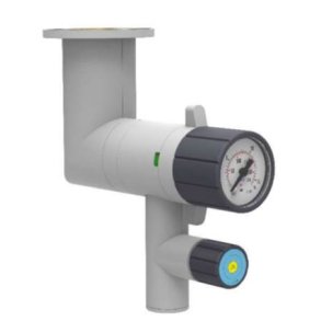 Nedhngt udtag med nleventil