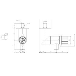 Nedhngt udtag uden nleventil