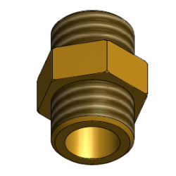 1/2" messing bryst nippel