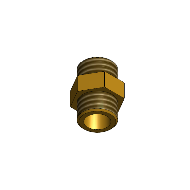 1/2" messing bryst nippel