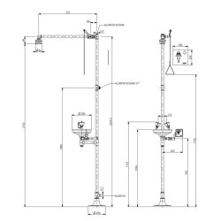 Gulv monteret ndbruser, med integreret jenskyl