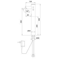 Berringsfri armatur, tempereret vand, model Smart 1000 Plus