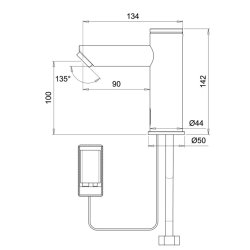 Berringsfri armatur, forblandet eller koldt vand, model Smart Lang tud